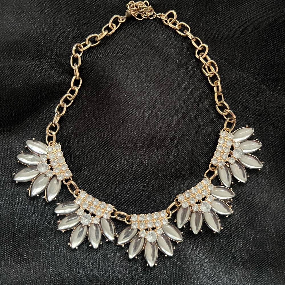Grey statement necklace